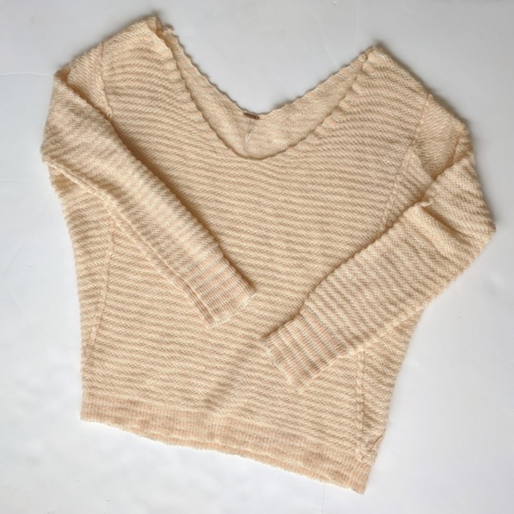 Free People Slouchy Linen Stripe Pullover